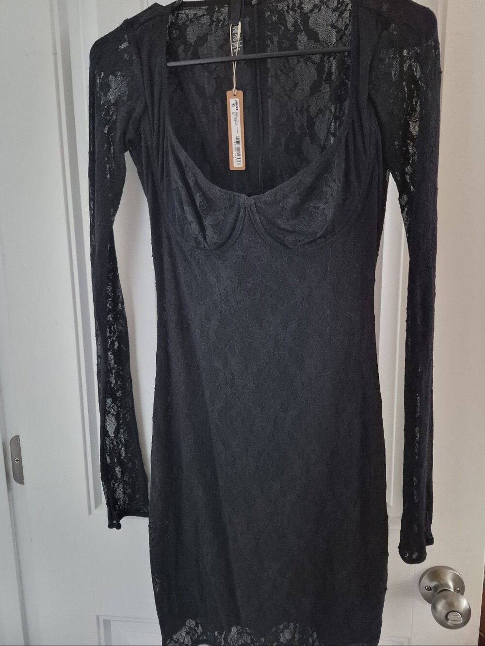 SKIMS Lace Long Sleeve Underwire Dress